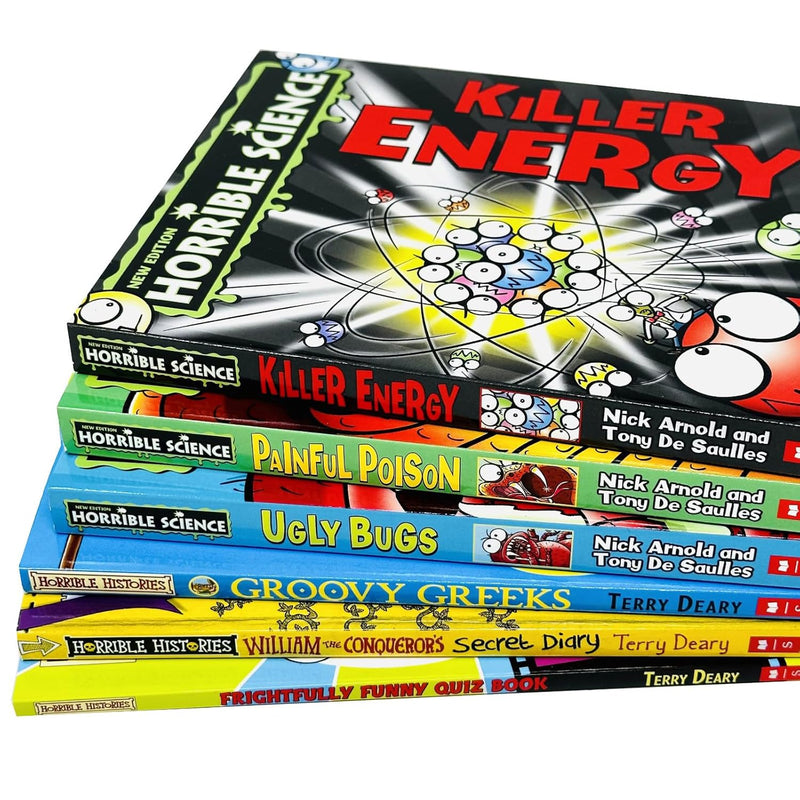 Horrible Science & Horrible Histories Series 6 Books Collection Set (Ugly Bugs, Painful Poison) - The Book Bundle