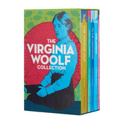 Set of five Virginia Woolf books in a boxed collection by Arcturus Publishing, featuring classic covers and elegant packaging.