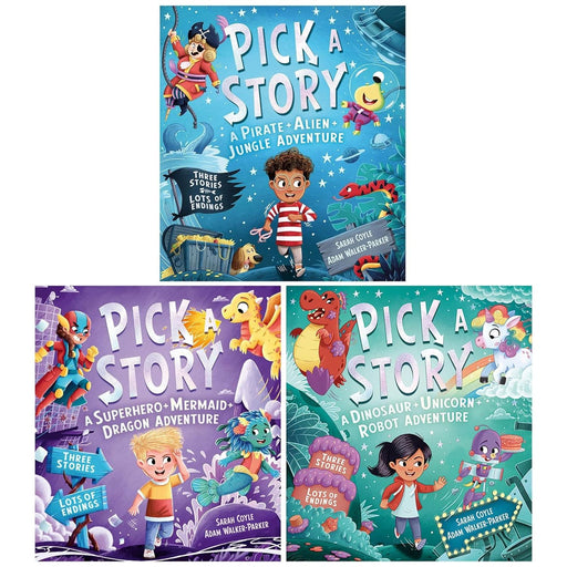Pick a Story Series 3 Books Collection Set (Pick a Story: A Pirate + Alien + Jungle Adventure) - The Book Bundle