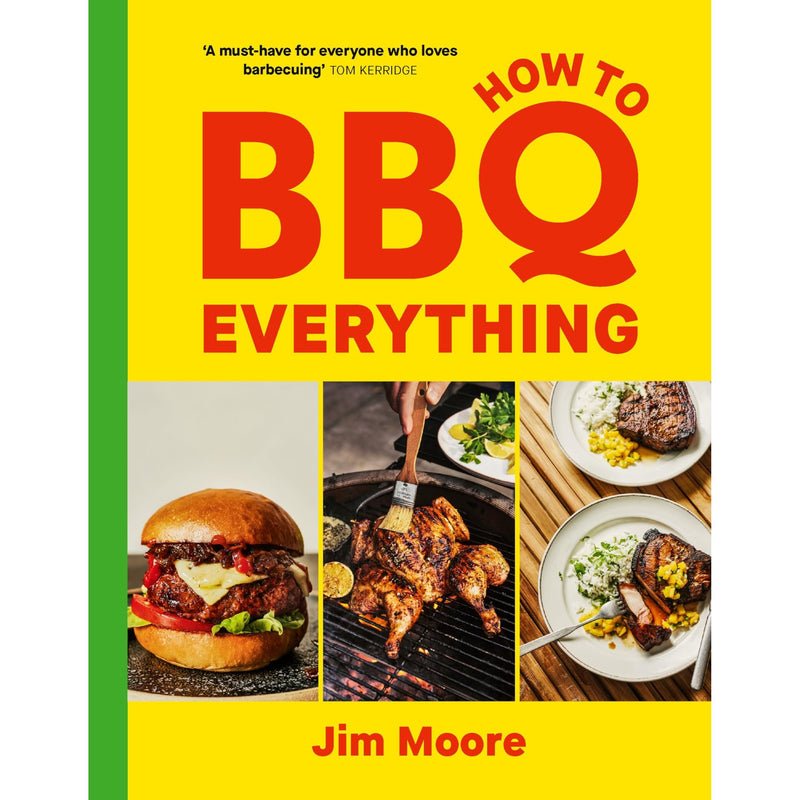 Cover image of "How to BBQ Everything" by Steven Raichlen, featuring a grill and outdoor barbecue scene.