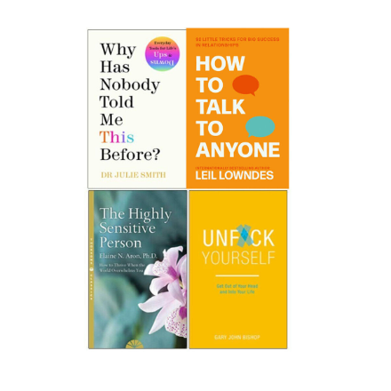How to Talk to Anyone, The Highly Sensitive Person, Unf*ck Yourself, Manifest 4 Books Set - The Book Bundle
