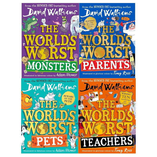 David Walliams 4 Books Collection Set The Worlds Worst Teachers, The World's Worst Monsters (HB) - The Book Bundle