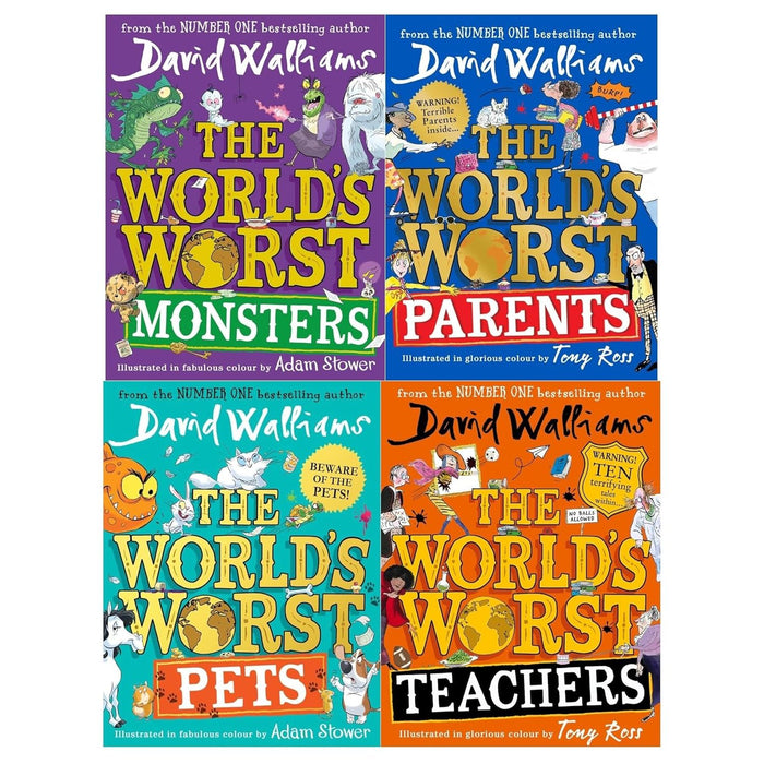 David Walliams 4 Books Collection Set The Worlds Worst Teachers, The World's Worst Monsters (HB) - The Book Bundle
