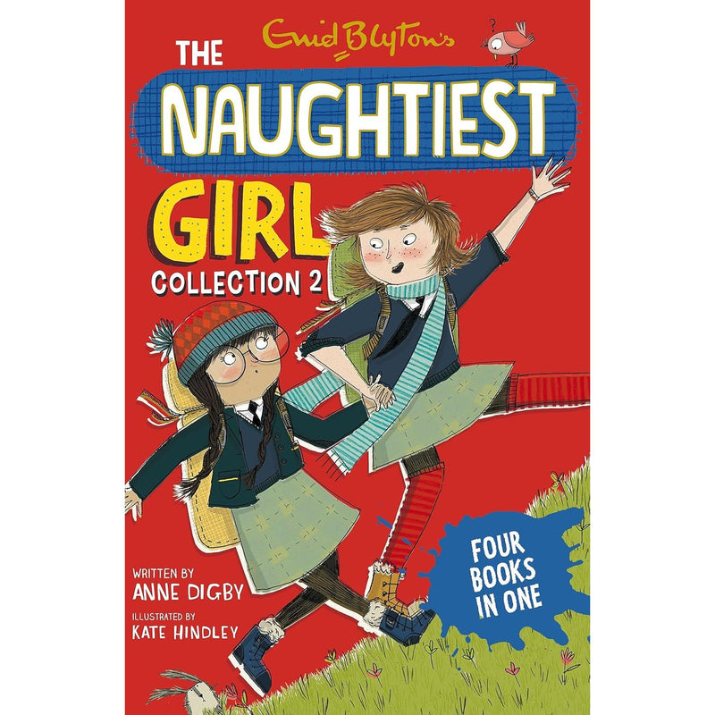 Four paperback books from the Naughtiest Girl Collection 2 by Enid Blyton, featuring colorful covers and classic children's fiction.