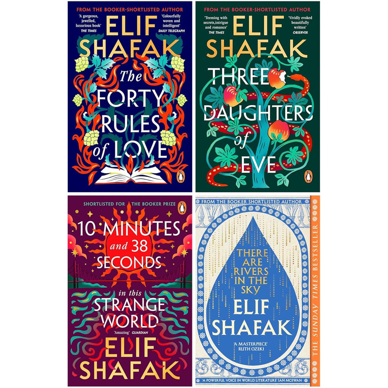 The Forty Rules Of Love And Three Daughters Of Eve 4 Books Collection Set By Elif Shafak - Fiction - Paperback