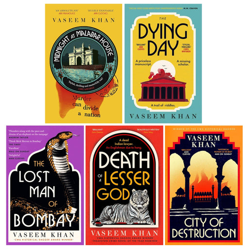 The Malabar House Series by Vaseem Khan 5 Books Collection Set (Midnight at Malabar House, The Dying Day, The Lost Man of Bombay) - The Book Bundle