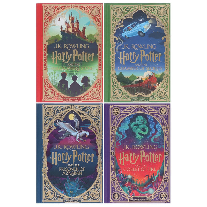 Harry Potter 4 Books Collection Set By MinaLima & Mountford - Fiction - Paperback