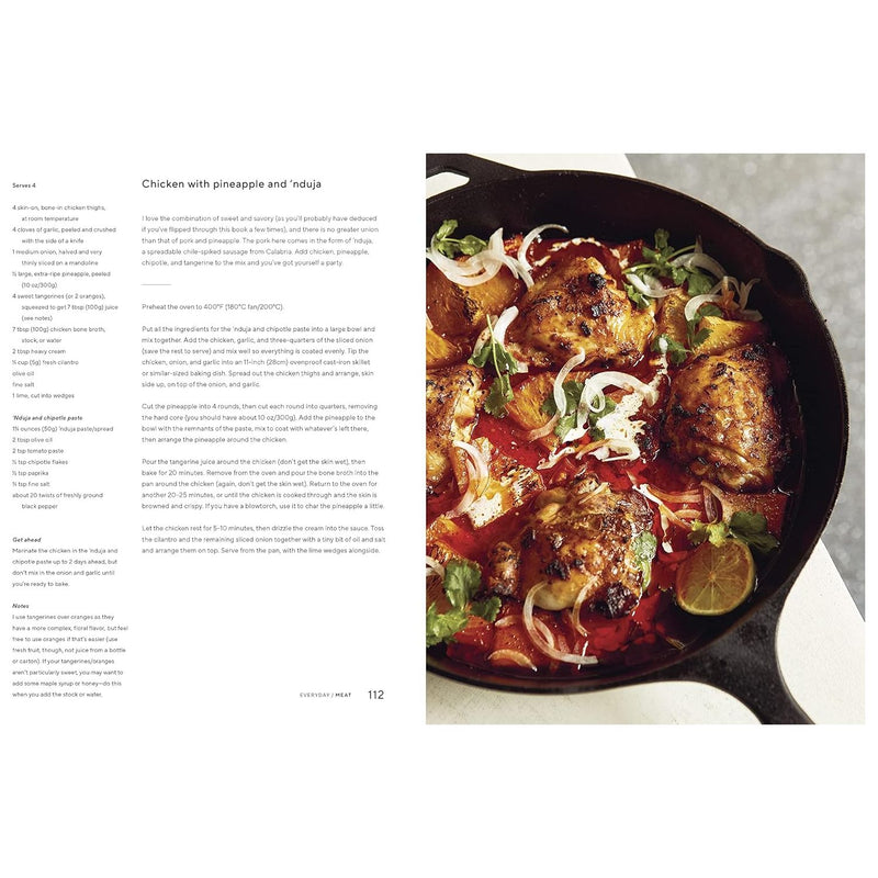 Hardcover cookbook "Mezcla" by Ixta Belfrage, featuring colorful recipe images and diverse culinary dishes on the cover.
