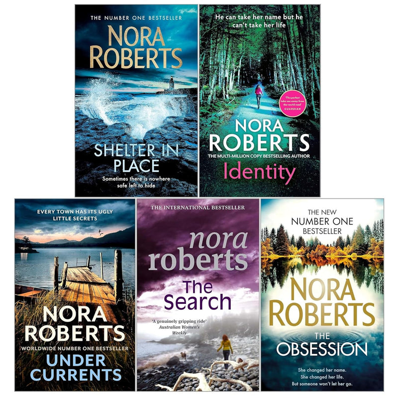 The Obsession, Shelter in Place, The Search 5 Books Collection Set by Nora Roberts - Fiction - Paperback