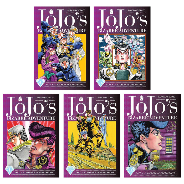 JoJo's Bizarre Adventure: Part 4 - Diamond Is Unbreakable 5 Books Collection Set (Volume 1-5) - The Book Bundle