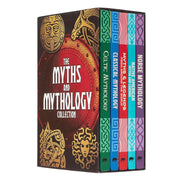 Arcturus Myths and Mythology 5-book boxed set featuring classic stories by Nathaniel Hawthorne, displayed in an elegant packaging.