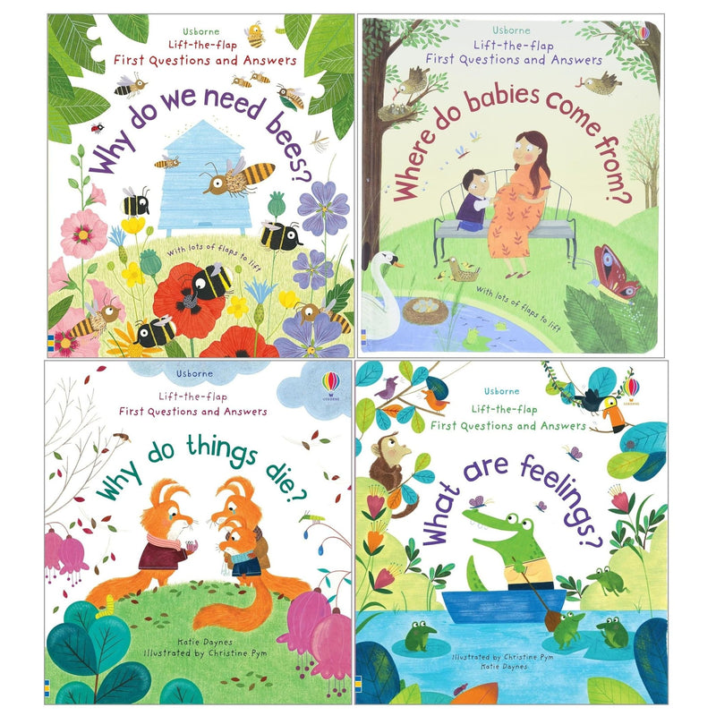 Lift-The-Flap First Questions and Answers by Usborne 4 Books Collection Set - Non Fiction - Ages 3–8 - The Book Bundle