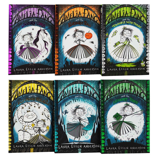 Amelia Fang Series 6 Books Collection Set(Amelia Fang and the Barbaric Ball, The Memory Thief, The Unicorn Lords, The Half-Moon Holiday, The Lost Yeti Treasures and The Trouble with Toads) - The Book Bundle