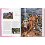 Hardcover book titled "The New York Times Explorer" by Barbara Ireland, featuring travel destinations from around the world.