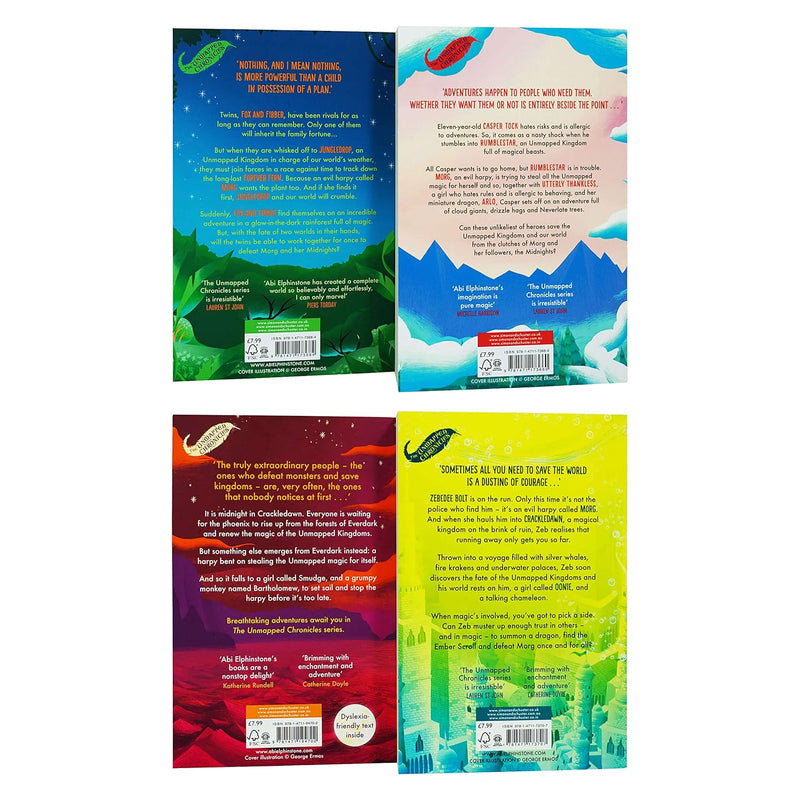 Abi Elphinstone The Unmapped Chronicles 4 Books Collection Set - The Book Bundle
