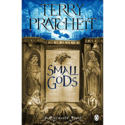 Set of five Discworld paperback books by Terry Pratchett, featuring colorful cover art from the Corgi edition.