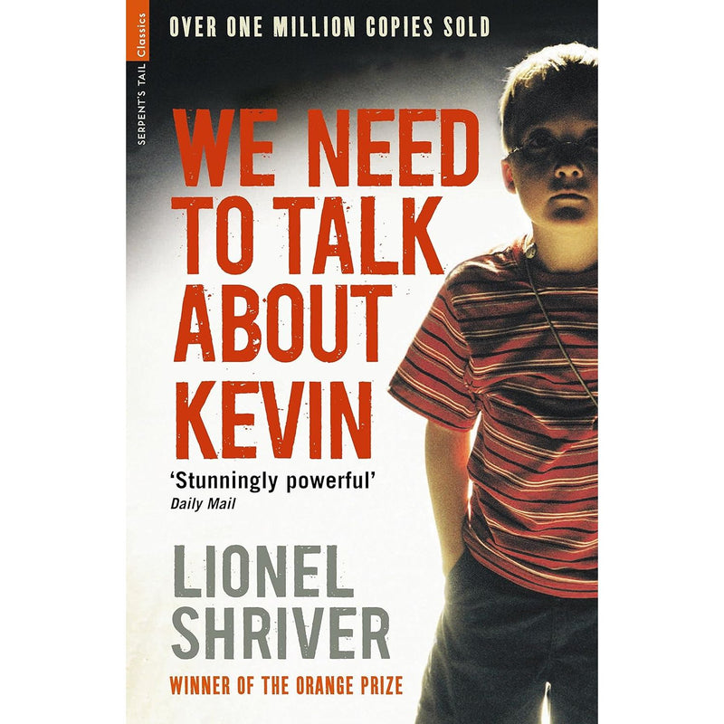 Collection of Lionel Shriver's fiction paperbacks including We Need To Talk About Kevin, Big Brother, and Property displayed together.