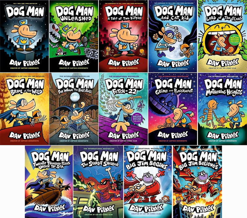 Dog Man Series 14 Books Complete Collection Set by Dav Pilkey - Fiction - Paperback