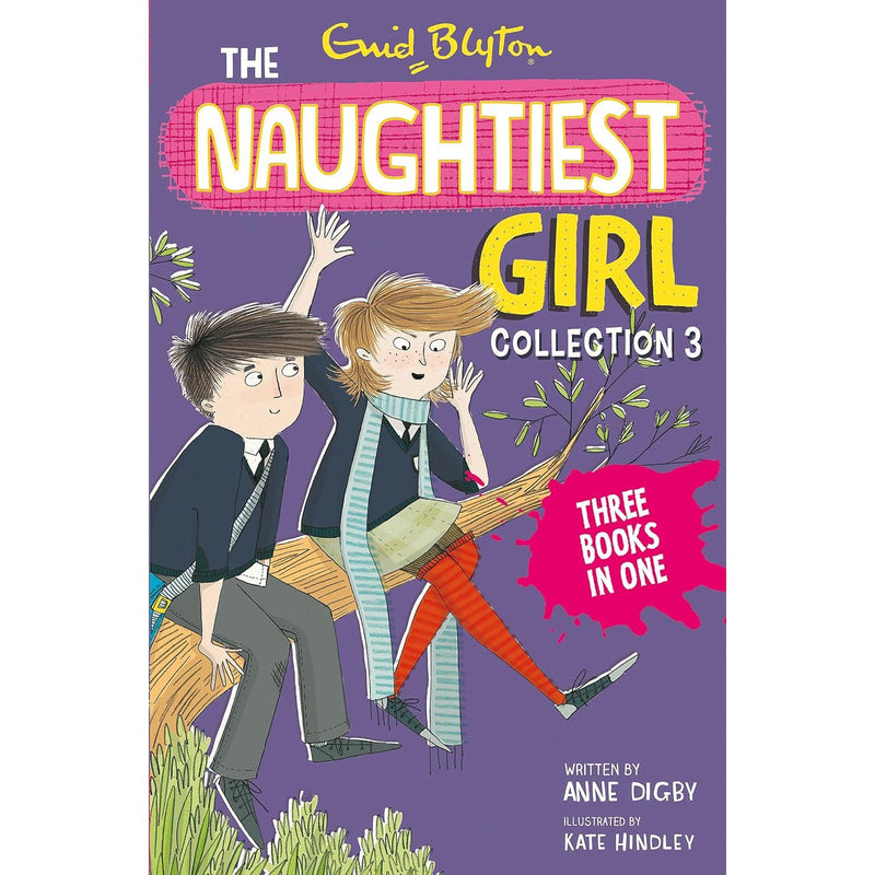 Enid Blyton's The Naughtiest Girl Collection 3, books 8-10, children's books from Hodder Children's Books with colorful covers.