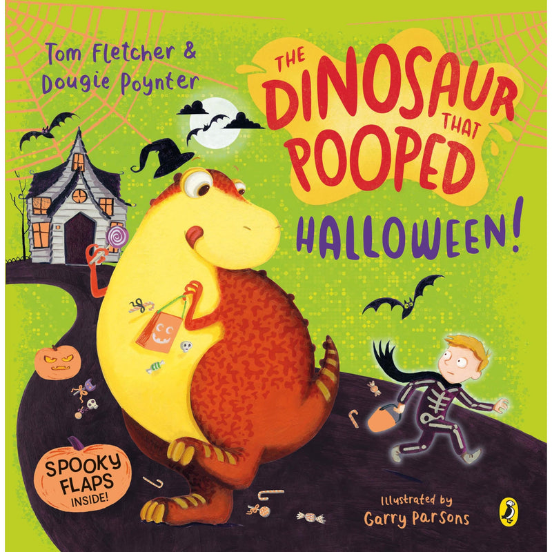 The Dinosaur That Pooped Halloween! A Spooky Lift-The-Flap Adventure by Tom Fletcher - Fiction - Board Book