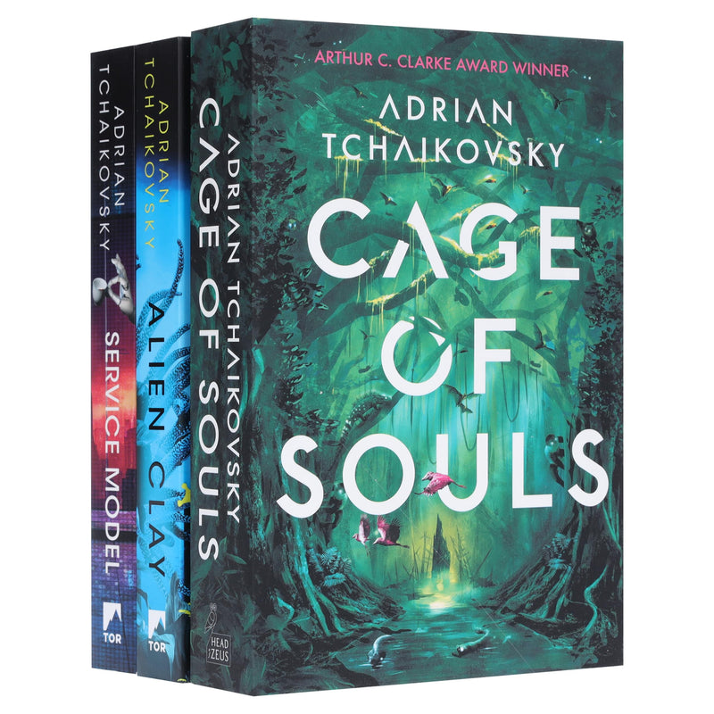 Adrian Tchaikovsky Novels 3 Books Collection Set (Cage of Souls, Alien Clay and Service Model) - The Book Bundle