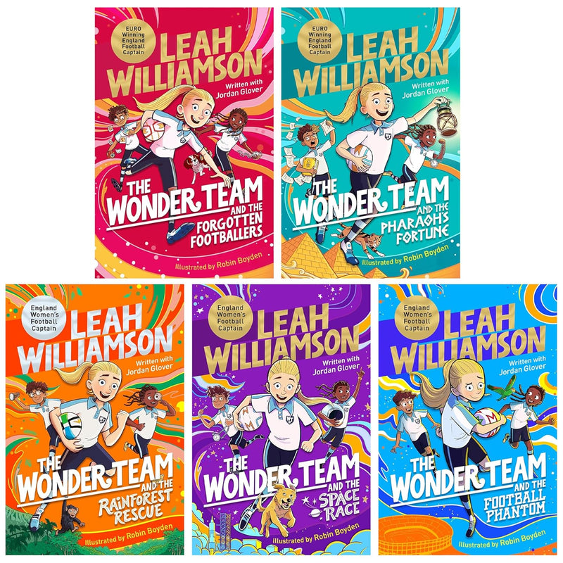 Wonder Team Series By Leah Williamson Illustrated 5 Books Collection Set (The Forgotten Footballers, The Pharaoh’s Fortune) - The Book Bundle