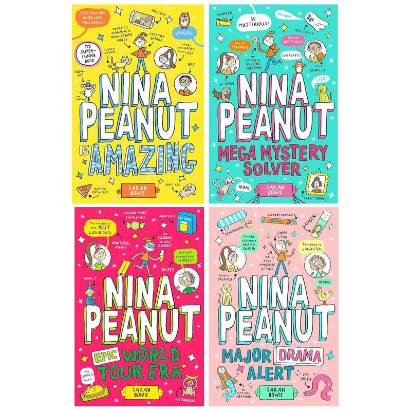 Nina Peanut Series 4 Books Collection Set by Sarah Bowie - Fiction - Paperback