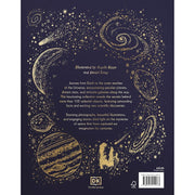 Book cover of "The Mysteries of the Universe" by Will Gater, DK, showcasing a cosmic space scene with stars and planets.