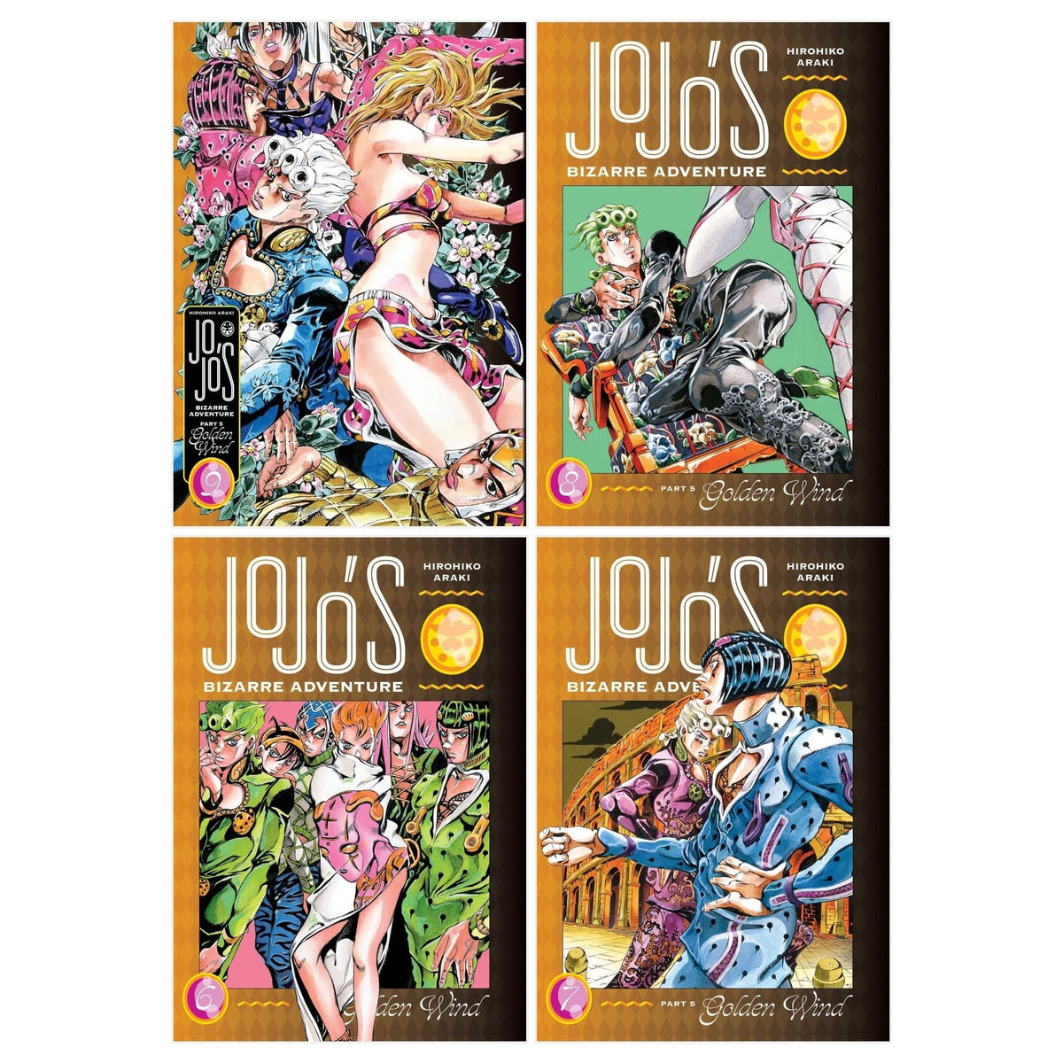 JoJo's Bizarre Adventure Part 5 - Golden Wind Series 4 Books