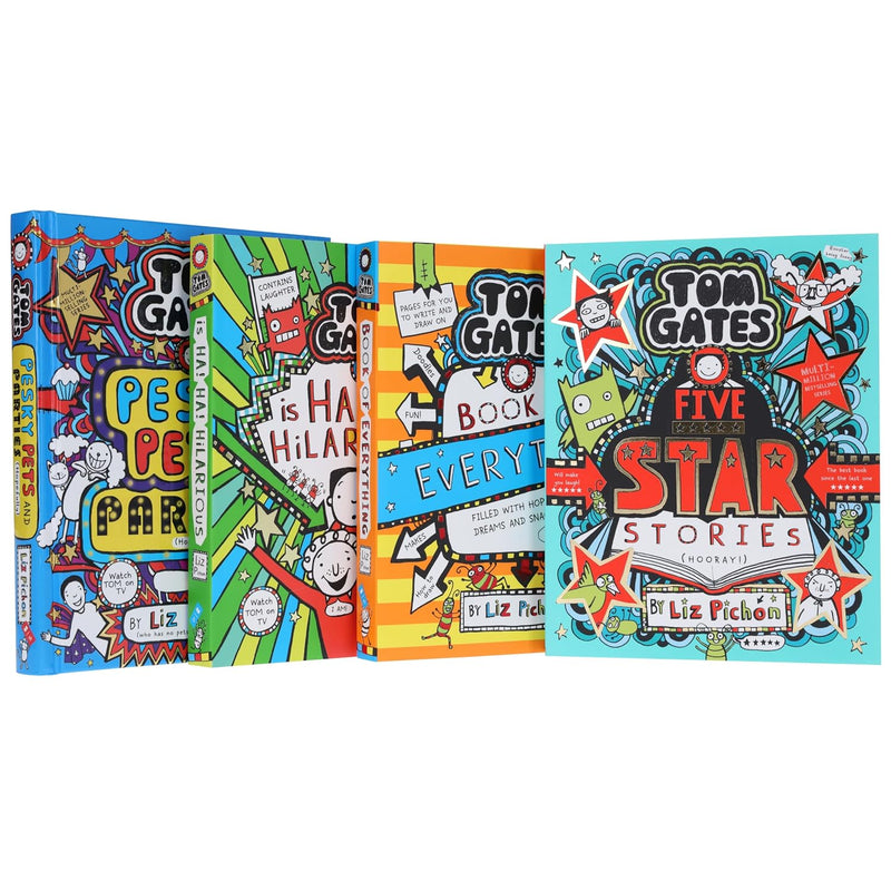 Tom Gates Series 4 Books Collection Set by Liz Pichon - Fiction - Mixed Format