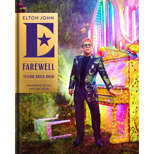 Hardcover copy of "Farewell Yellow Brick Road" by Elton John, a non-fiction memoir with a yellow-themed cover, published by Hyperion Avenue.