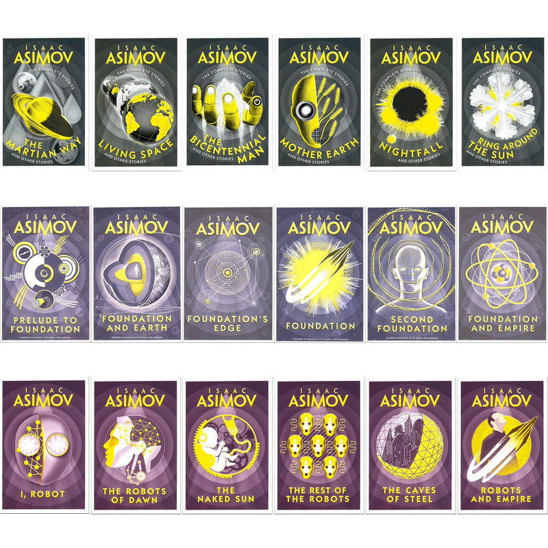 Isaac Asimov 18-Book Set - Foundation, Robot, and Short Story Collections: Visionary Tales of Galactic Empires, Artificial Intelligence, and Humanity's Future from the Master of Science Fiction - The Book Bundle