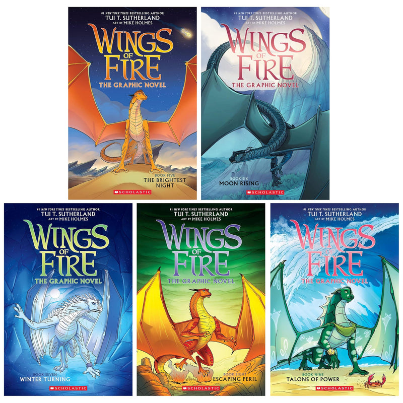 Wings of Fire Graphix Series 5 Books Collection Set by Tui T. Sutherland - Fiction - Paperback