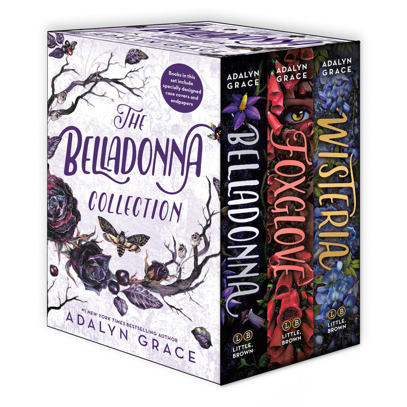 The Belladonna Collection box set including three hardcover fiction books by Adalyn Grace, published by Little, Brown Books for Young Readers.