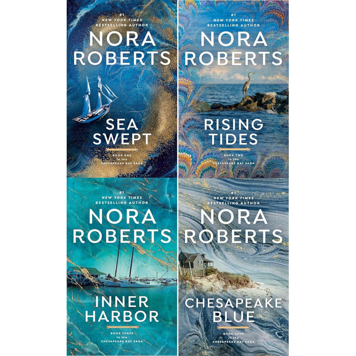 Nora Roberts Chesapeake Bay Series 4 Books Collection Set (Sea Swept, Rising Tides, Inner Harbour) - The Book Bundle