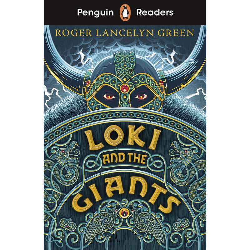 Penguin Readers Starter Level Loki and the Giants ELT graded reader book cover featuring penguin illustration and fictional story elements.