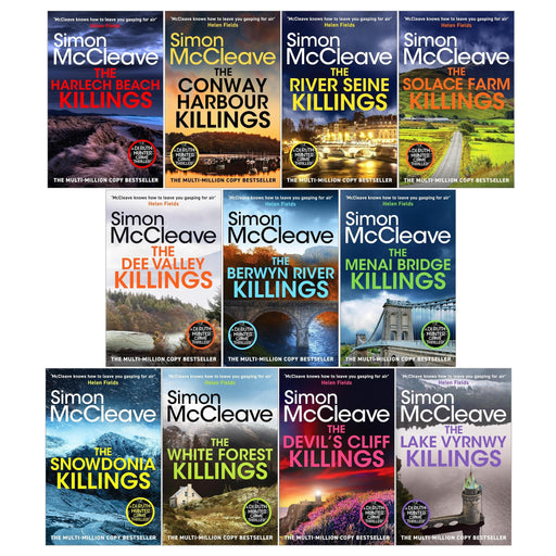 Set of DI Ruth Hunter Series 11 crime books by Simon McCleave in paperback, featuring crime fiction covers from Canelo Crime Ltd.
