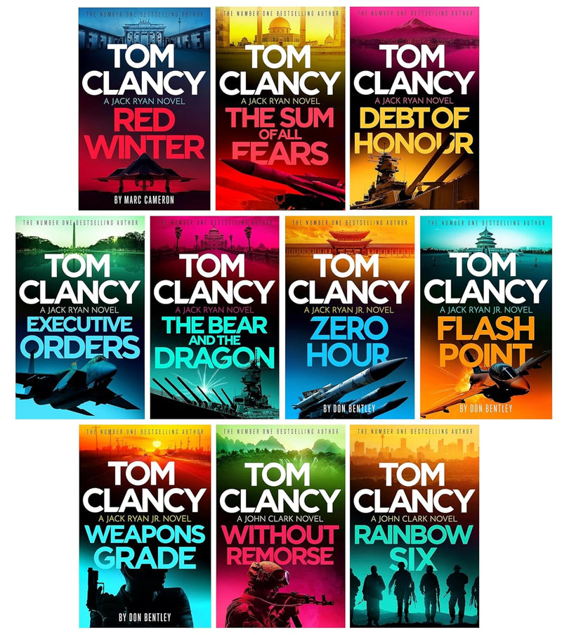A Jack Ryan, JR & John Clark Novels 10 Books Collection Set by Tom Clancy - Fiction - Paperback