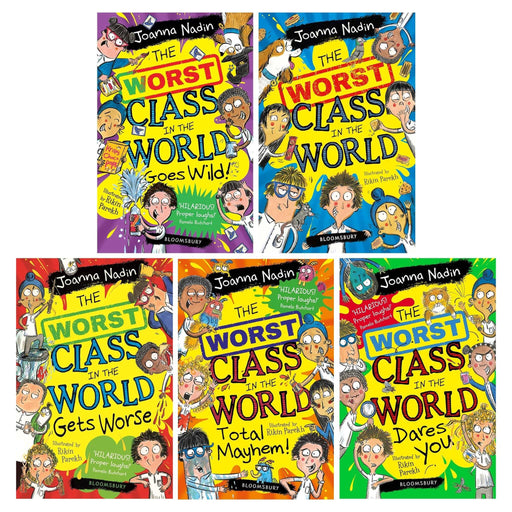 The Worst Class in the World by Joanna Nadin 5 Books Collection Set (The Worst Class in the World Total Mayhem, Worst Class in the World Goes Wild, The Worst Class in the World Dares You and 2 More) - The Book Bundle