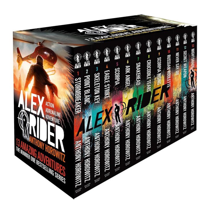 Alex Rider 13 Books Collection Boxset (Stormbreaker, Point Blanc, Skeleton Key, Eagle Strike) - The Book Bundle