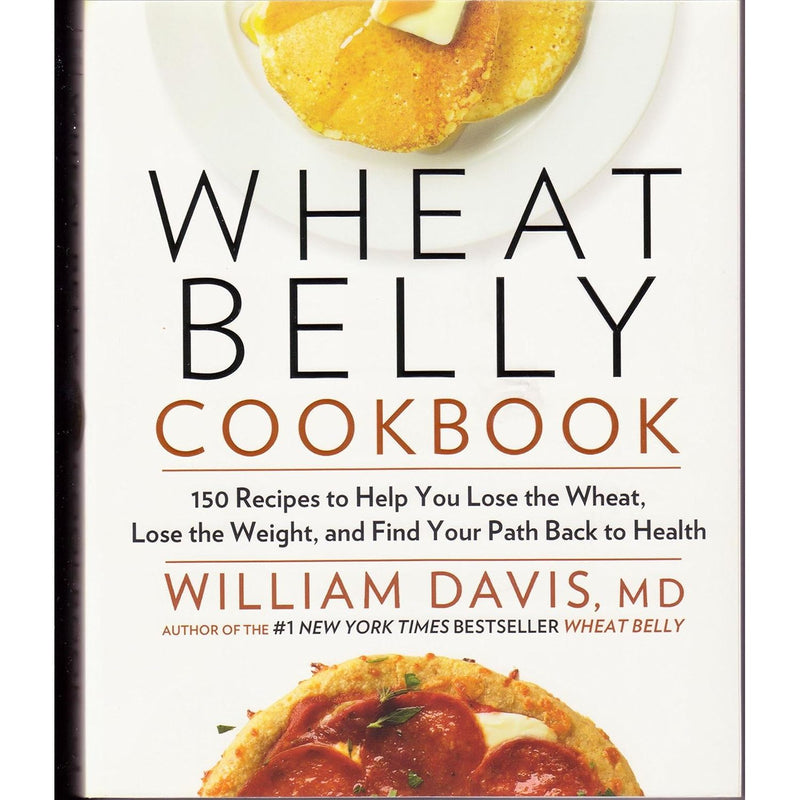 Set of three Wheat Belly books by William Davis including Wheat Belly 30-Minute, Effortless Health, and 150 Recipes, published by Harper Thorsons.