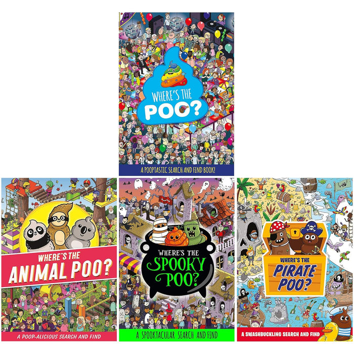 Where's the Poo...? Search and Find Collection 4 Books Set by Alex Hunter - The Book Bundle
