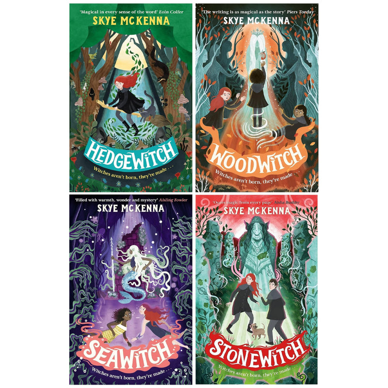 Hedgewitch Series 4 Books Collection by Skye McKenna, fiction set with mixed formats, featuring fantasy-themed covers.