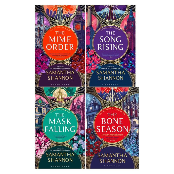 Samantha Shannon Bone Season Series 4 Books Collection Set (The Bone Season, The Mime Order, The Song Rising, The Mask Falling) - The Book Bundle