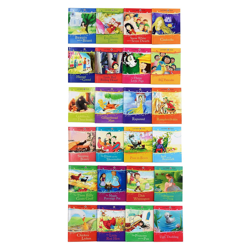 Ladybird Tales My Once Upon A Time Library box set with 24 children's classic storybooks, featuring colorful illustrated covers.