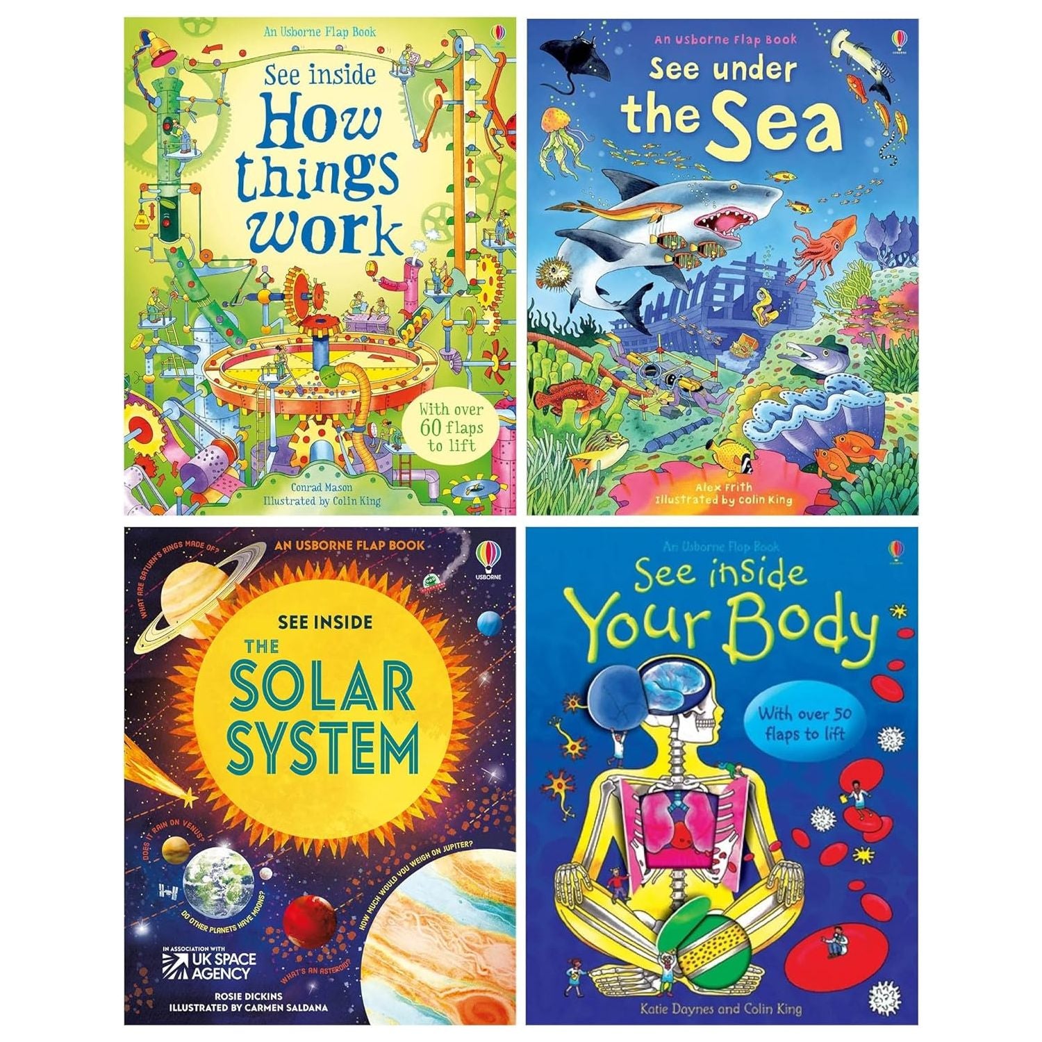 Usborne Flap Book See Inside Series 4 Books Collection Set (See Inside ...