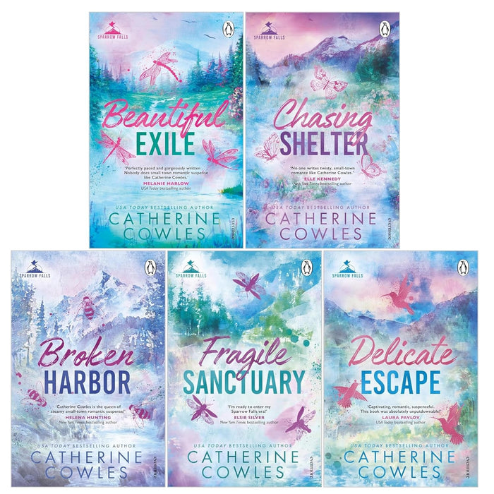 Sparrow Falls Series 5 Books Collection Set by Catherine Cowles (Books 1-5) (Fragile Sanctuary, Delicate Escape, Broken Harbor, Beautiful Exile, Chasing Shelter) - The Book Bundle
