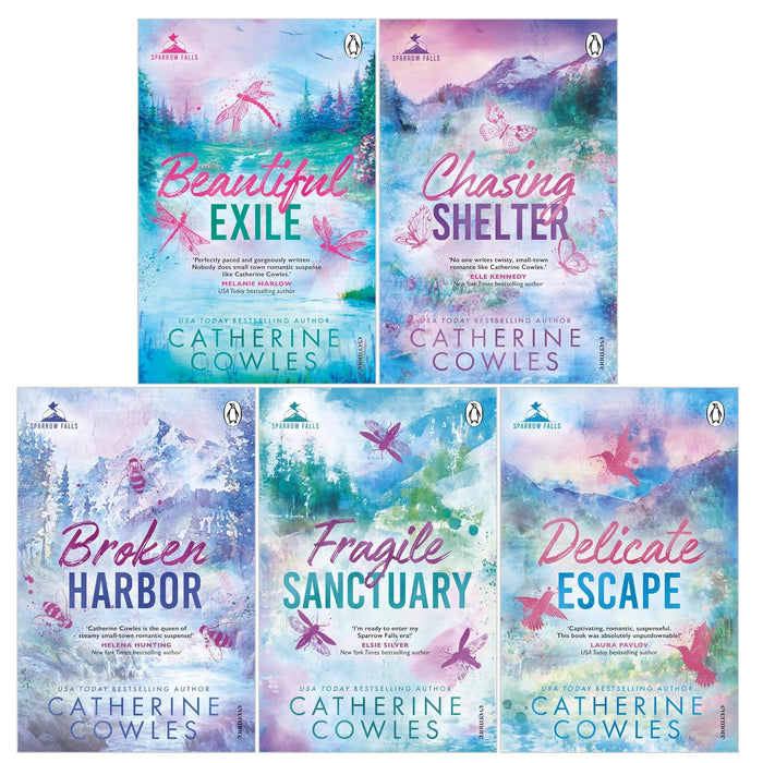 Sparrow Falls Series by Catherine Cowles 5 Books Collection Set (Books 1-5) (Fragile Sanctuary, Delicate Escape, Broken Harbor, Beautiful Exile, Chasing Shelter) - The Book Bundle