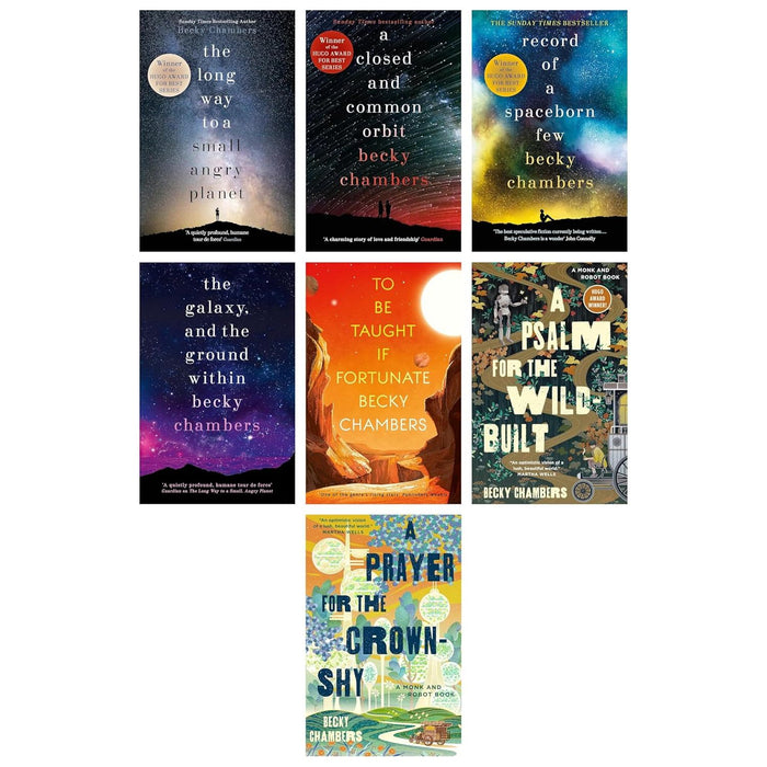 Becky Chambers 7 Books Collection Set (Wayfarers Series, Monk and Robot Series) A Prayer for the Crown-Shy (HB) - The Book Bundle