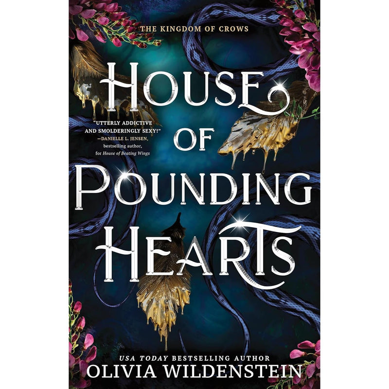 Set of three Kingdom of Crows series paperback books by Olivia Wildenstein, featuring fantasy fiction in colorful covers.